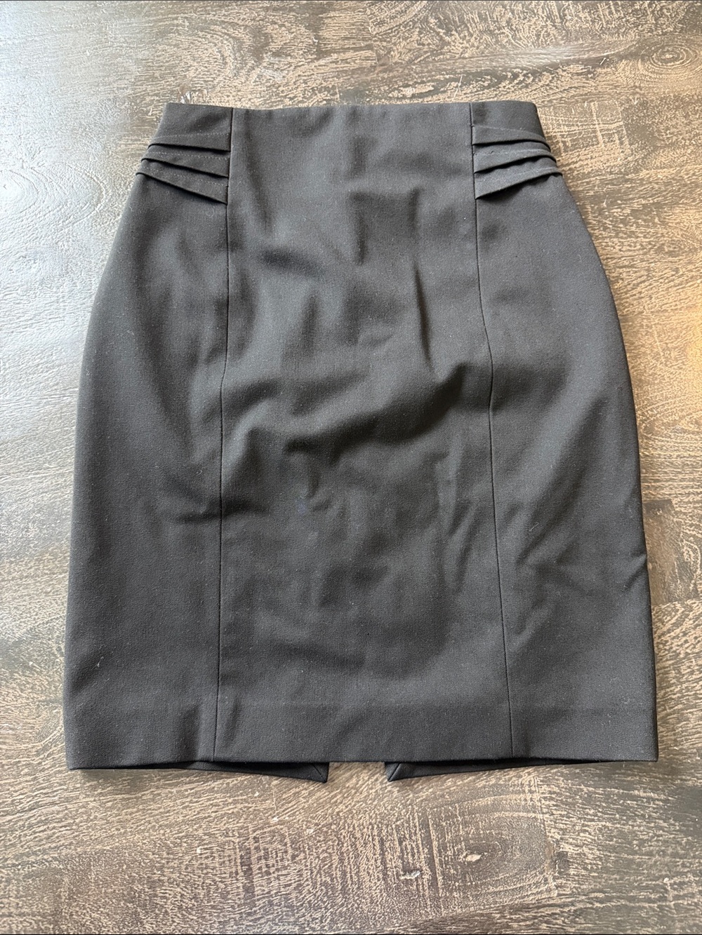 Express Black Pencil Skirt with Waist Pleat Detail